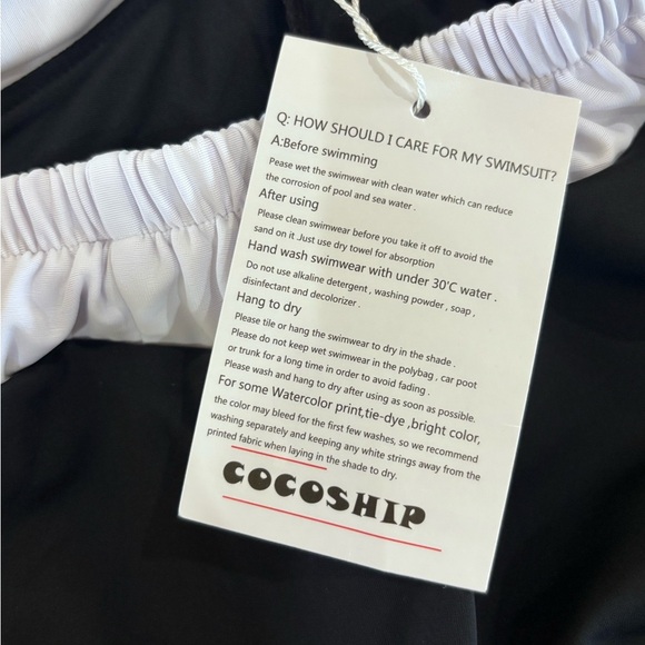 NWT Cocoship Black & White Striped Retro 60’s Swimdress Swimsuit Size 16 - Picture 4 of 12